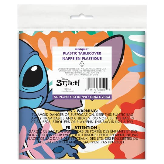 54" x 84" Disney® Lilo & Stitch Plastic Table Cover